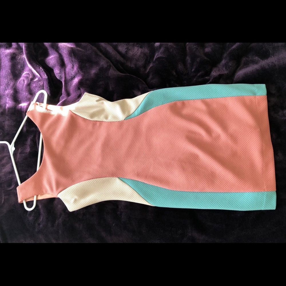 ark & co - Dress- pink, blue, and off white